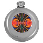 Casanova Abstract Art-colors Cool Druffix Flower Freaky Trippy Round Hip Flask (5 oz) Front