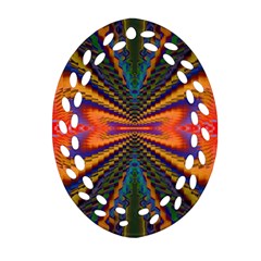 Casanova Abstract Art-colors Cool Druffix Flower Freaky Trippy Oval Filigree Ornament (two Sides) by Ket1n9