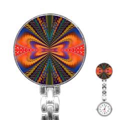 Casanova Abstract Art-colors Cool Druffix Flower Freaky Trippy Stainless Steel Nurses Watch by Ket1n9