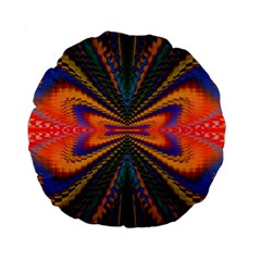 Casanova Abstract Art-colors Cool Druffix Flower Freaky Trippy Standard 15  Premium Flano Round Cushions by Ket1n9