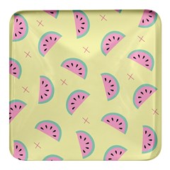 Watermelon Wallpapers  Creative Illustration And Patterns Square Glass Fridge Magnet (4 Pack)