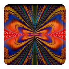 Casanova Abstract Art-colors Cool Druffix Flower Freaky Trippy Square Glass Fridge Magnet (4 Pack) by Ket1n9