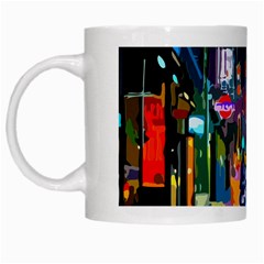 Abstract-vibrant-colour-cityscape White Mug by Ket1n9