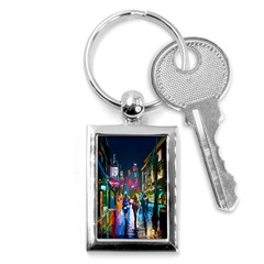 Abstract-vibrant-colour-cityscape Key Chain (rectangle) by Ket1n9