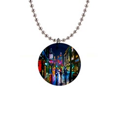 Abstract-vibrant-colour-cityscape 1  Button Necklace by Ket1n9