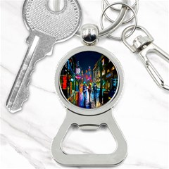 Abstract-vibrant-colour-cityscape Bottle Opener Key Chain by Ket1n9