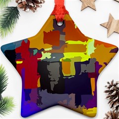 Abstract-vibrant-colour Ornament (star) by Ket1n9