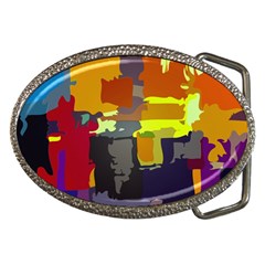 Abstract-vibrant-colour Belt Buckles by Ket1n9