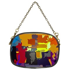 Abstract-vibrant-colour Chain Purse (two Sides) by Ket1n9