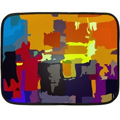 Abstract-vibrant-colour Two Sides Fleece Blanket (mini) by Ket1n9