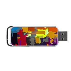 Abstract-vibrant-colour Portable Usb Flash (one Side) by Ket1n9