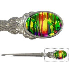 Abstract-vibrant-colour-botany Letter Opener by Ket1n9