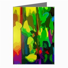 Abstract-vibrant-colour-botany Greeting Card by Ket1n9