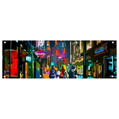 Abstract-vibrant-colour-cityscape Banner And Sign 9  X 3  by Ket1n9