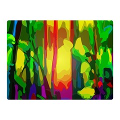 Abstract-vibrant-colour-botany Two Sides Premium Plush Fleece Blanket (mini) by Ket1n9