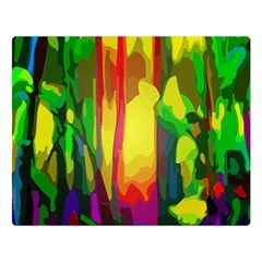 Abstract-vibrant-colour-botany Two Sides Premium Plush Fleece Blanket (large) by Ket1n9