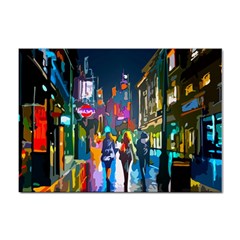 Abstract-vibrant-colour-cityscape Sticker A4 (100 Pack) by Ket1n9