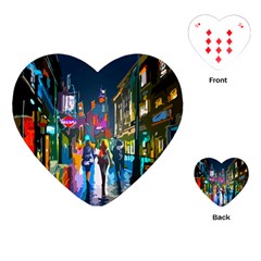 Abstract-vibrant-colour-cityscape Playing Cards Single Design (heart) by Ket1n9