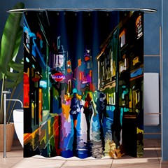 Abstract-vibrant-colour-cityscape Shower Curtain 60  X 72  (medium)  by Ket1n9