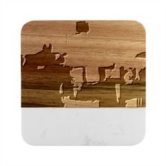 Abstract-vibrant-colour Marble Wood Coaster (square) by Ket1n9