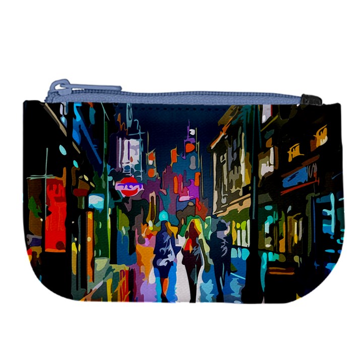 Abstract-vibrant-colour-cityscape Large Coin Purse