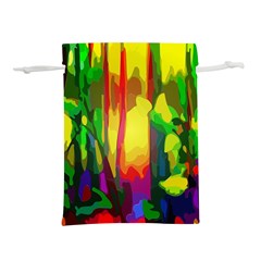 Abstract-vibrant-colour-botany Lightweight Drawstring Pouch (l) by Ket1n9