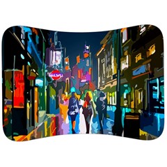 Abstract-vibrant-colour-cityscape Velour Seat Head Rest Cushion by Ket1n9