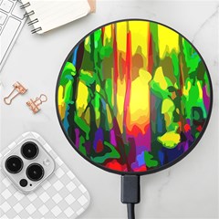 Abstract-vibrant-colour-botany Wireless Fast Charger(black) by Ket1n9