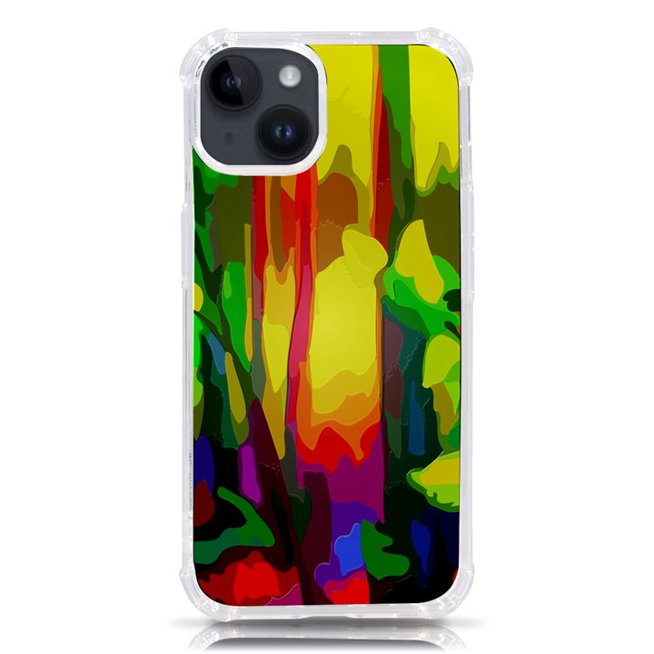 Abstract-vibrant-colour-botany iPhone 14 TPU UV Print Case