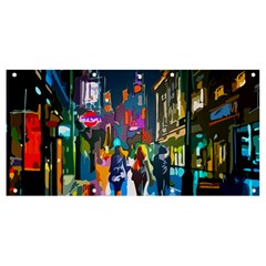 Abstract-vibrant-colour-cityscape Banner And Sign 8  X 4  by Ket1n9