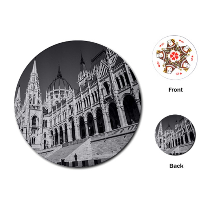 Architecture-parliament-landmark Playing Cards Single Design (Round)