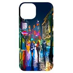 Abstract-vibrant-colour-cityscape Iphone 14 Black Uv Print Case by Ket1n9