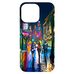 Abstract-vibrant-colour-cityscape Iphone 14 Pro Max Black Uv Print Case by Ket1n9