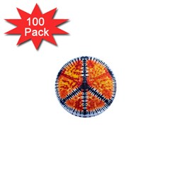 Tie Dye Peace Sign 1  Mini Magnets (100 Pack)  by Ket1n9