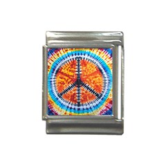 Tie Dye Peace Sign Italian Charm (13mm) by Ket1n9