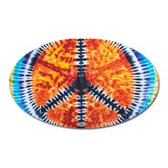 Tie Dye Peace Sign Oval Magnet by Ket1n9