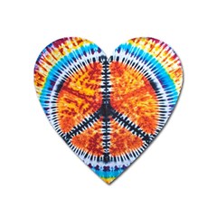 Tie Dye Peace Sign Heart Magnet by Ket1n9