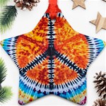 Tie Dye Peace Sign Star Ornament (Two Sides) Back