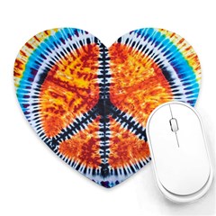 Tie Dye Peace Sign Heart Mousepad by Ket1n9