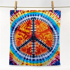 Tie Dye Peace Sign Face Towel by Ket1n9