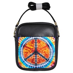 Tie Dye Peace Sign Girls Sling Bag by Ket1n9