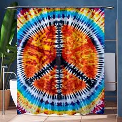 Tie Dye Peace Sign Shower Curtain 60  X 72  (medium)  by Ket1n9