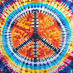 Tie Dye Peace Sign Play Mat (rectangle) by Ket1n9