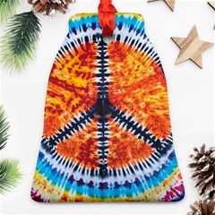 Tie Dye Peace Sign Bell Ornament (two Sides)