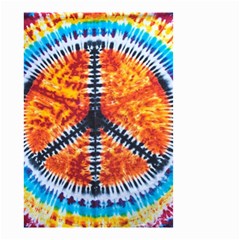 Tie Dye Peace Sign Small Garden Flag (two Sides) by Ket1n9