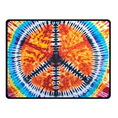 Tie Dye Peace Sign Two Sides Fleece Blanket (small) by Ket1n9