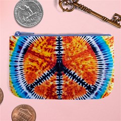 Tie Dye Peace Sign Large Coin Purse by Ket1n9