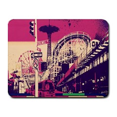 Pink City Retro Vintage Futurism Art Small Mousepad