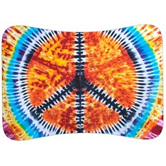 Tie Dye Peace Sign Velour Seat Head Rest Cushion