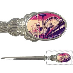 Pink City Retro Vintage Futurism Art Letter Opener